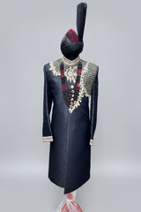 machini sherwani black