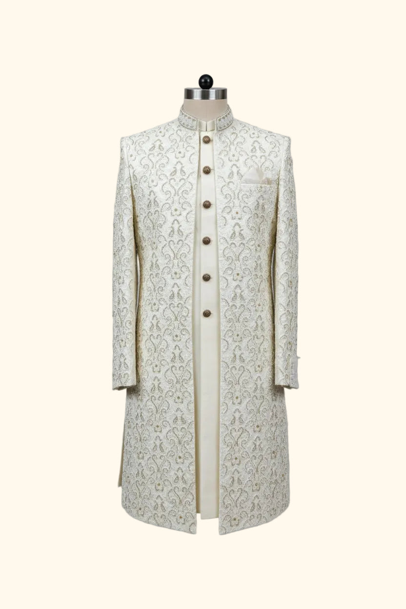 white sherwani