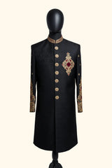 machini sherwani black