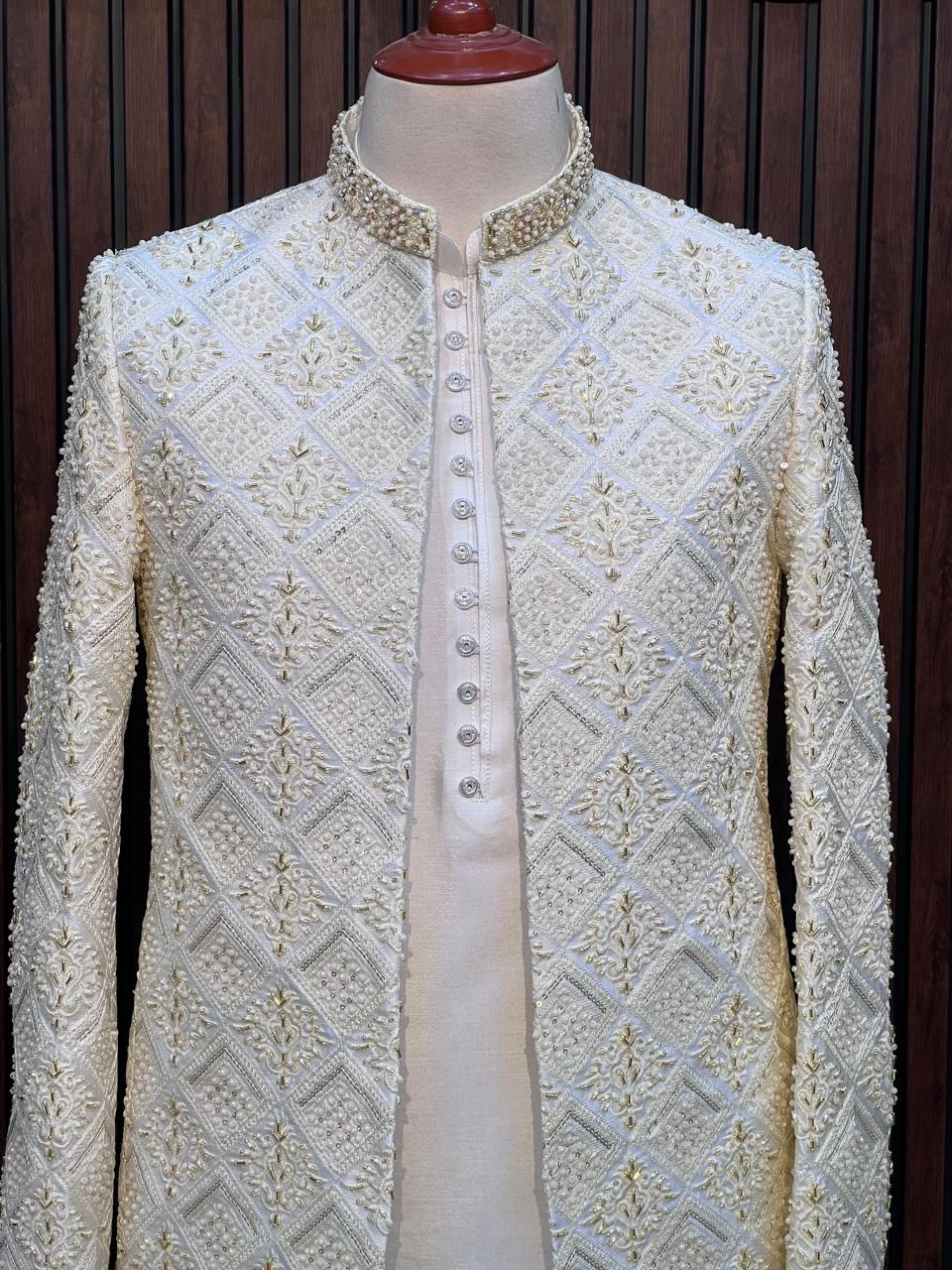 Handmade Premium Embroidered Prince coat Set – 2 Piece | Custom Sizes & Colors Available